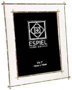 Κορνίζα Μεταλλική Χρυσή-Λευκή ESPIEL 13x18εκ. FAM761