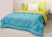 Πάπλωμα Μονό (160x240) 2 Όψεων Viopros Τυρκουάζ/Πράσινο