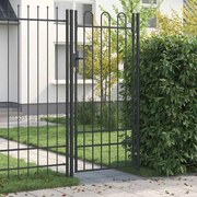 vidaXL Πύλη Φράχτη Γκρι 100 x 200 cm Χάλυβας με Επικάλυψη Πούδρας