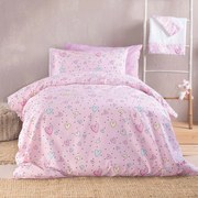 Σεντόνια Pop Hearts (Σετ 4τμχ) Pink Ρυθμός Υπέρδιπλo 230x270cm 100% Βαμβάκι
