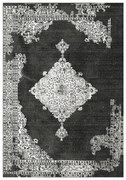 ΧΑΛΙ ΣΑΛΟΝΙΟΥ VINTAGE ΜΕ ΚΡΟΣΙΑ  ΓΚΡΙ 120X170 εκ.