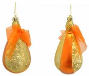 Χριστουγεννιάτικη Μπάλα Drop 00.02.2732 15cm Gold-Orange