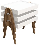Ζιγκόν Roma (Σετ 3Τμχ) 845HCT2824 53,6x40x64cm Walnut-White