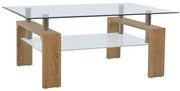 Coffee Table  Glass and wood Sonama 100x60x43 cm