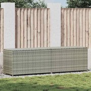 vidaXL Κουτί Αποθήκευσης Κήπου Γκρι 200x50x60 εκ. από Συνθετικό Ρατάν