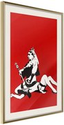 Αφίσα - Banksy: Queen Victoria - 40x60 - Χρυσό - Με πασπαρτού