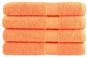 vidaXL Πετσέτες Σάουνας SOLUND 4 Τεμ. Πορτοκαλί 80x200 εκ. 600 γρ/μ²
