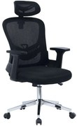 Καρέκλα Γραφείου Διευθυντή Ignatius 275-000006 62x63x110/120cm Black