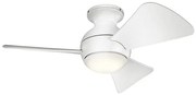 Ανεμιστήρας Οροφής 53,8W Φωτιστικό LED 10W ΙΡ23 Τηλεχειριστήριο Sola Elstead Lighting-KLF-SOLA-34-WHT-Λευκό KLF-SOLA-34-WHT