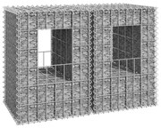 vidaXL Συρματοκιβώτια Στύλοι 2 τεμ. 40 x 40 x 60 εκ. Σιδερένιοι