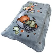 Κουβέρτα Βελουτέ Κούνιας (110x140) Dimcol Cresent Moon 33 Light Grey