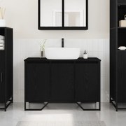vidaXL Ντουλάπι Νιπτήρα  Μαύρη Δρυς 91x35x60 cm Επεξεργασμένο Ξύλο