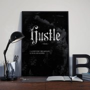 Ξύλινο Κάδρο Hustle 30x40cm SNK60