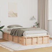 vidaXL Σκελετός Κρεβατιού με αποθήκευση Καφέ 100 x 200 cm ξύλο