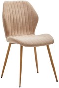 Καρέκλα Fersity 101-000086 48x56,5x85,5cm Beige Μέταλλο,Ύφασμα