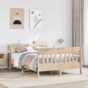 vidaXL Σκελετός Κρεβατιού Χωρίς Στρώμα 150x200 εκ Μασίφ Ξύλο Πεύκου