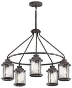Κρεμαστό Φωτιστικό Οροφής  5xE27 IP44  Φανάρια  Ashland Bay Elstead Lighting-KL-ASHLANDBAY-5P-Γκρι KL-ASHLANDBAY-5P