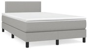 ΚΡΕΒΑΤΙ BOXSPRING ΜΕ ΣΤΡΩΜΑ &amp; LED ΑΝ.ΓΚΡΙ 120X190ΕΚ. ΥΦΑΣΜΑΤΙΝΟ 3270032