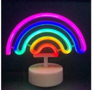 Παιδικό Πορτατίφ Ουράνιο Τόξο 66 NEON LED με μπαταρία &amp; USB RGB F04003303 ACA-F04003303-Πολύχρωμο F04003303