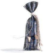 Beauty Home ΠΟΥΓΚΙ 6 x 19 cm ΜΠΛΕ ΚΑΡΩ ΓΡΑΜΜΕΣ