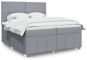 ΚΡΕΒΑΤΙ BOXSPRING ΜΕ ΣΤΡΩΜΑ ΑΝΟΙΧΤΟ ΓΚΡΙ 200X200 ΕΚ. ΥΦΑΣΜΑΤΙΝΟ 3294068