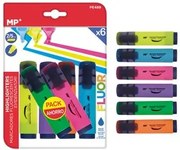MP μαρκαδόρος υπογράμμισης PE489, πάχος μύτης 2-5mm, 6 χρώματα