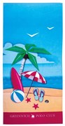 Πετσέτα Θαλάσσης Παιδική 3719 Blue-Red-Yellow Greenwich Polo Club Beach 70x140cm 100% Βαμβάκι