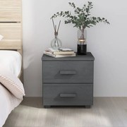 Κομοδίνο HAMAR Σκούρο Γκρι 40 x 35 x 44,5 εκ. Μασίφ Ξύλο Πεύκου 340406