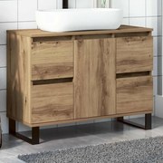 vidaXL Ντουλάπι νιπτήρα μπάνιου Δρυς τεχνίτης 80x33x60 cm