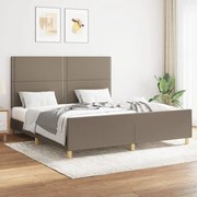 Σκελετός Κρεβατιού Χωρίς Στρώμα Taupe 180x200 εκ. Υφασμάτινο 3124996