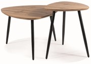 ŁAWA TWIN DĄB ARTISAN/CZARNY (ZESTAW) DIOMMI-80-3398