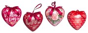 JΚ Home Décor - Καρδιά Κρεμαστή Set4 8cm