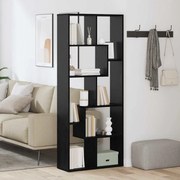 vidaXL Βιβλιοθήκη Μαύρη δρυς 67 x 25 x 161,5 εκ Επεξεργασμένο ξύλο