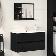 Καθρέφτης Μπάνιου Μαύρη Δρυς 60 x 10,5 x 45 εκ. Μοριοσανίδα - Μαύρο