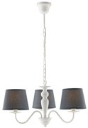 Φωτιστικό Οροφής Favola I-FAVOLA/3 3xE14 Φ56cm 100cm White-Grey Luce Ambiente Design Μέταλλο,Ύφασμα