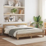 vidaXL Κρεβάτι από Ξύλο Χειροποίητο Δρυός Στερεό Ξύλο Δρυός 200 x 200 εκ.