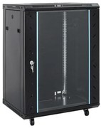 vidaXL Καμπίνα Δικτύου με Περιστ. Πόδια 15U 19" IP20 53x40x80 εκ.