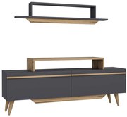 Σύνθεση Τηλεόρασης Harmony 505CRL1706 150x27,7x123,6cm Natural-Anthracite