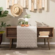 Τραβέρσα Giardino 02 Beige Teoran 45X180 Cotton-Polyester