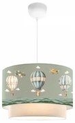 GloboStar® BALLON 204-0120 Παιδικό Κρεμαστό Φωτιστικό Φιγούρα Μονόφωτο 1 x E27 IP20 Πολύχρωμο Ύφασμα - Μ30 x Π30 x Υ70cm
