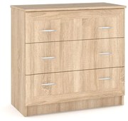 Συρταριέρα Rebecca με 3 συρτάρια sonoma 80,5x38x77εκ 80.5x38x77 εκ.