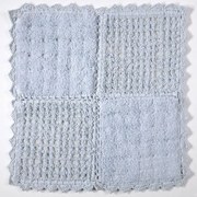 Πατάκι Μπάνιου Biscuit Τετράγωνο Blue Down Town 125X125 100% Βαμβάκι