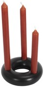 Κηροπήγια The home deco factory  SUPPORT 3 BOUGIES NOIR M24