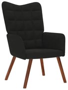 Πολυθρόνα Relax Μαύρη Βελούδινη