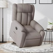 Πολυθρόνα Ανακλινόμενη με Ανύψωση Χρώμα Taupe Υφασμάτινη