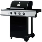 Ψησταριά Υγραερίου 4 Καυστήρων Gas Bbq Inova K113-4JCI 124x60x102cm Silver-Black Kaiser Μαντέμι,Ανοξείδωτο