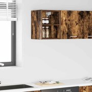 vidaXL Κρεμαστό ντουλάπι με ράφι Riga Καπνιστό Δρύς 30 x 29.5 x 80 εκ.