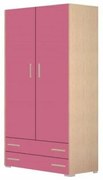 SARFURNITURE Παιδική ντουλάπα δίφυλλη ροζ SAR-111978