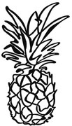 Διακοσμητικό Τοίχου Ananas 279ENZ1218 33x60cm Black Wallity Metal