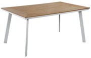 Τραπέζι Αλουμινίου Taber Με Polywood Λευκό 160x92x72